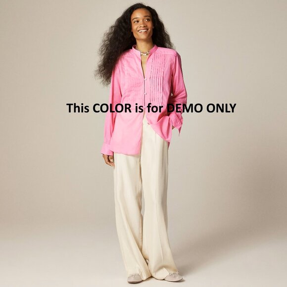 J. Crew Pintuck top in cotton voile White New With Tag - Picture 2 of 11